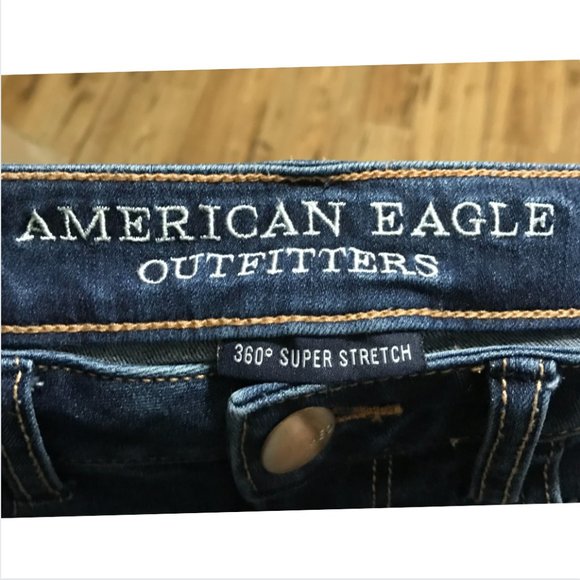 American Eagle Blue Jeans Size 0 Super Stretch - Picture 4 of 7